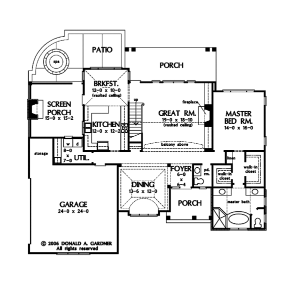 Craftsman Floor Plan - Main Floor Plan #929-862