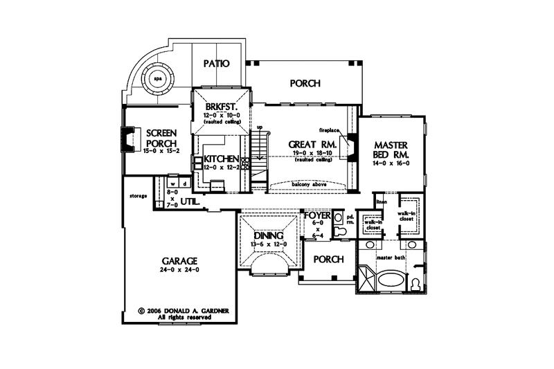 Home Plan - Floor Plan - Main Floor for Craftsman House Plan #929-862 - 3 bed, 3.5 bath