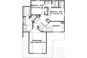 Floor Plan - Upper Floor for Traditional House Plan #6-137 - 3 bed, 2.5 bath