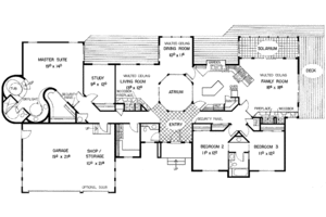 Floor Plan - Main Floor for Traditional House Plan #60-993 - 3 bed, 2.5 bath
