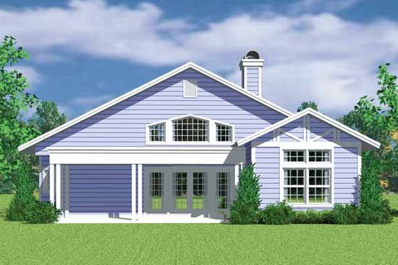 Exterior - Rear Elevation for Craftsman House Plan #72-1137 - 3 bed, 2.5 bath