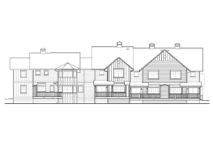 Exterior - Rear Elevation for Traditional House Plan #1042-11 - 13 bed, 9 bath