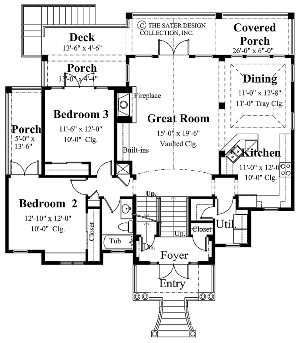 Dream House Plan - Traditional Floor Plan - Main Floor Plan #930-117