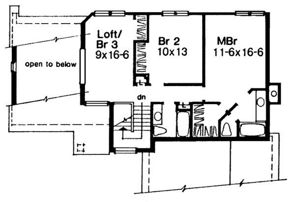 House Plan Design - Contemporary Floor Plan - Upper Floor Plan #320-756