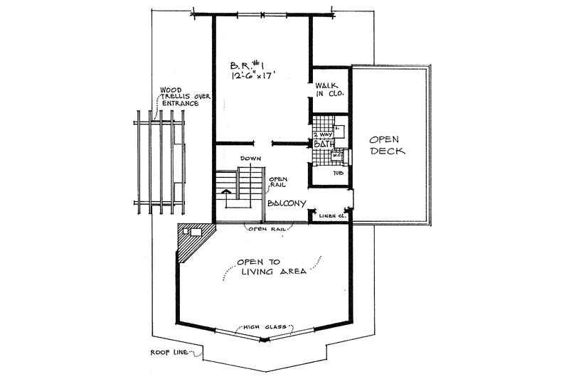 Architectural House Design - Floor Plan - Upper Floor House Plan #315-117 - 3 bed, 2 bath