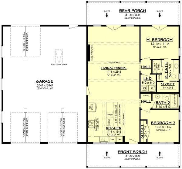 Barndominium Floor Plan - Main Floor Plan #430-403