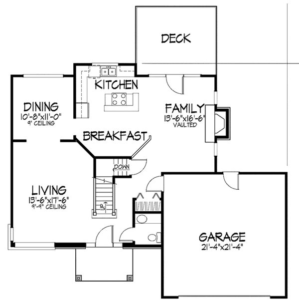 Dream House Plan - Craftsman Floor Plan - Main Floor Plan #320-714