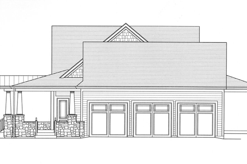 Architectural House Design - Exterior - Other Elevation for Craftsman House Plan #46-822 - 4 bed, 2.5 bath