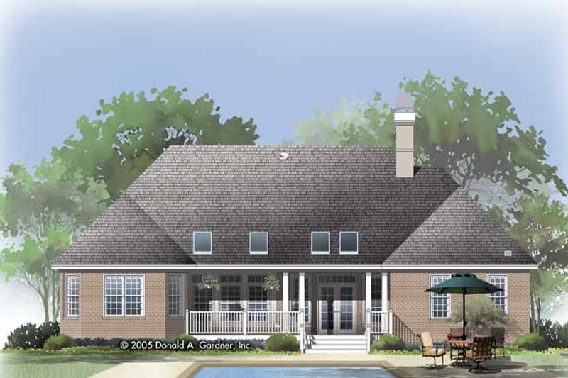 Home Plan - Exterior - Rear Elevation for Traditional House Plan #929-819 - 4 bed, 3 bath