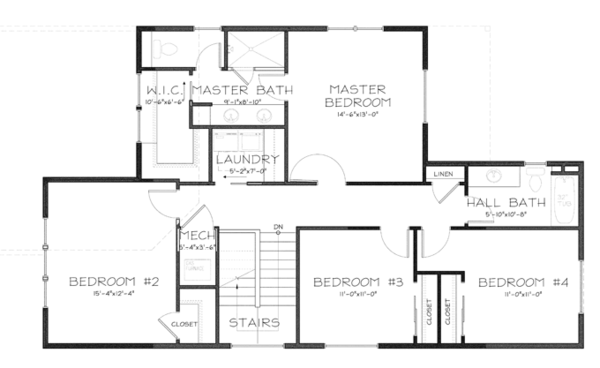 Home Plan - Craftsman Floor Plan - Upper Floor Plan #895-80
