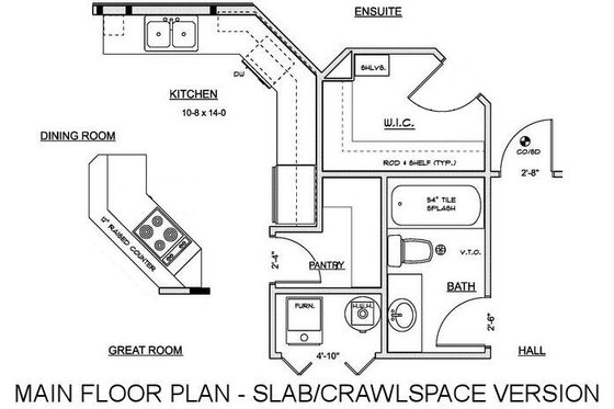 Floor Plan - Other Floor for Country House Plan #126-130 - 3 bed, 2 bath