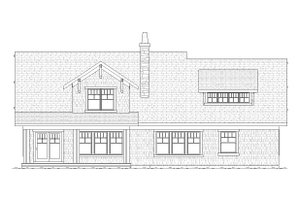 Exterior - Rear Elevation for Craftsman House Plan #901-36 - 4 bed, 2.5 bath