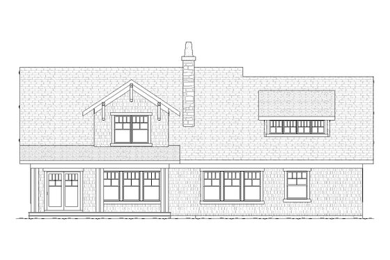 Exterior - Rear Elevation for Craftsman House Plan #901-36 - 4 bed, 2.5 bath