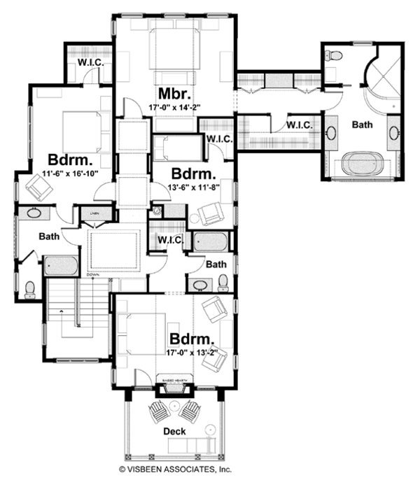 House Design - Craftsman Floor Plan - Upper Floor Plan #928-239