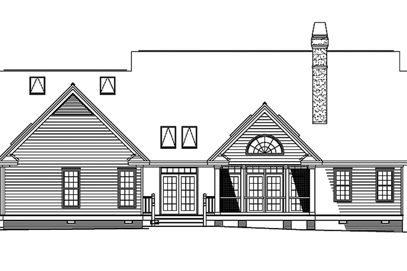Home Plan - Exterior - Rear Elevation for Traditional House Plan #929-379 - 3 bed, 2 bath