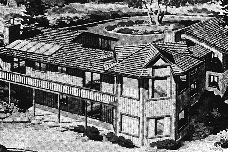Home Plan - Exterior - Rear Elevation for Contemporary House Plan #320-1261 - 3 bed, 2.5 bath