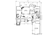 European Style House Plan - 4 Beds 4 Baths 3795 Sq/Ft Plan #135-161 