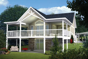 Country Exterior - Front Elevation Plan #25-4580