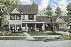 Colonial Exterior - Front Elevation Plan #17-2872