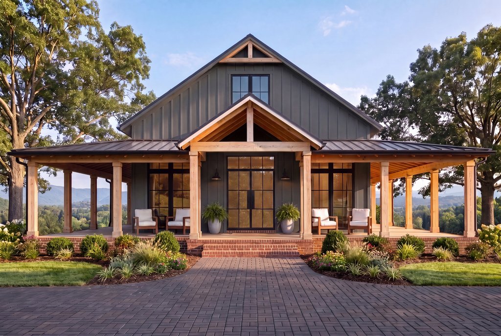 Exterior - Front Elevation 5 for Barndominium House Plan #430-370 - 3 bed, 2 bath