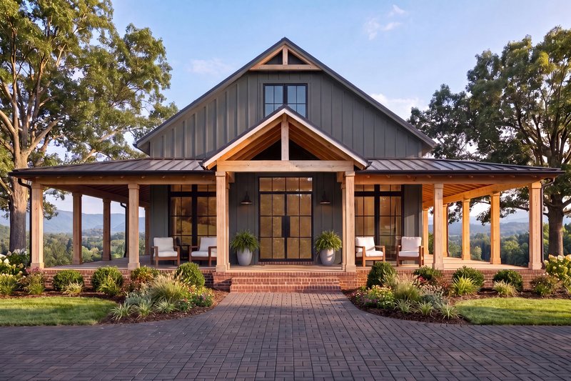 Home Plan - Exterior - Front Elevation 5 for Barndominium House Plan #430-370 - 3 bed, 2 bath