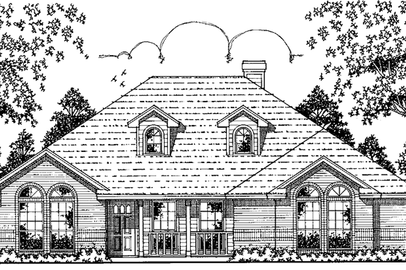 Home Plan - Traditional Exterior - Front Elevation Plan #42-420