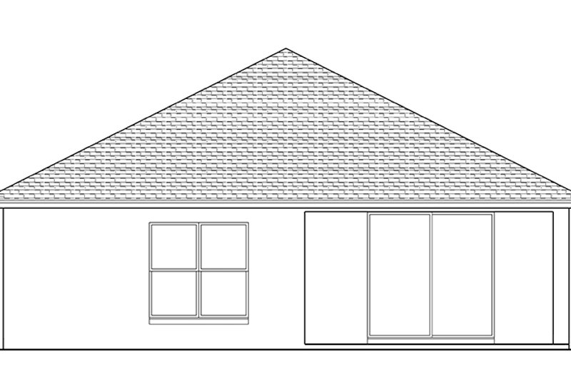 Dream House Plan - Exterior - Rear Elevation for Mediterranean House Plan #1058-93 - 3 bed, 2 bath