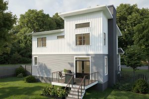 Exterior - Front Elevation 4 for Modern House Plan #79-296 - 3 bed, 2.5 bath