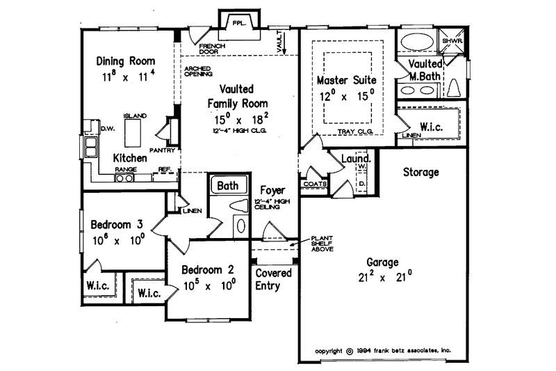 Home Plan - Floor Plan - Main Floor for Mediterranean House Plan #927-217 - 3 bed, 2 bath