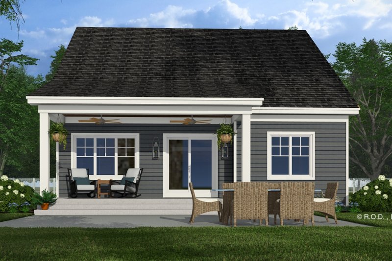 Dream House Plan - Exterior - Rear Elevation 1 for Craftsman House Plan #51-1289 - 3 bed, 3.5 bath