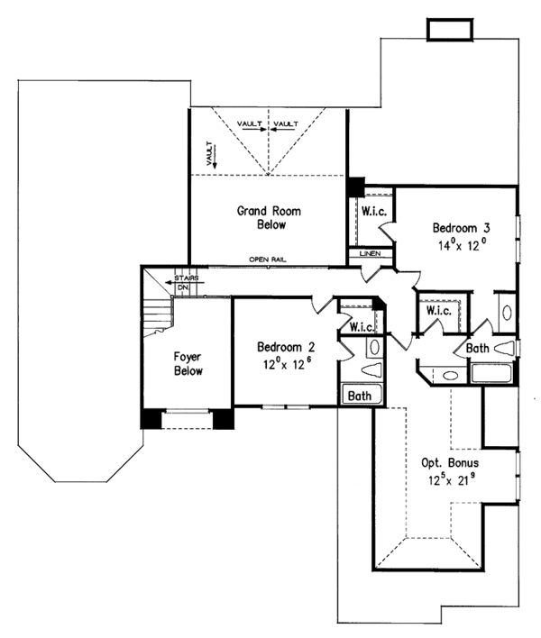 House Plan Design - Country Floor Plan - Upper Floor Plan #927-601