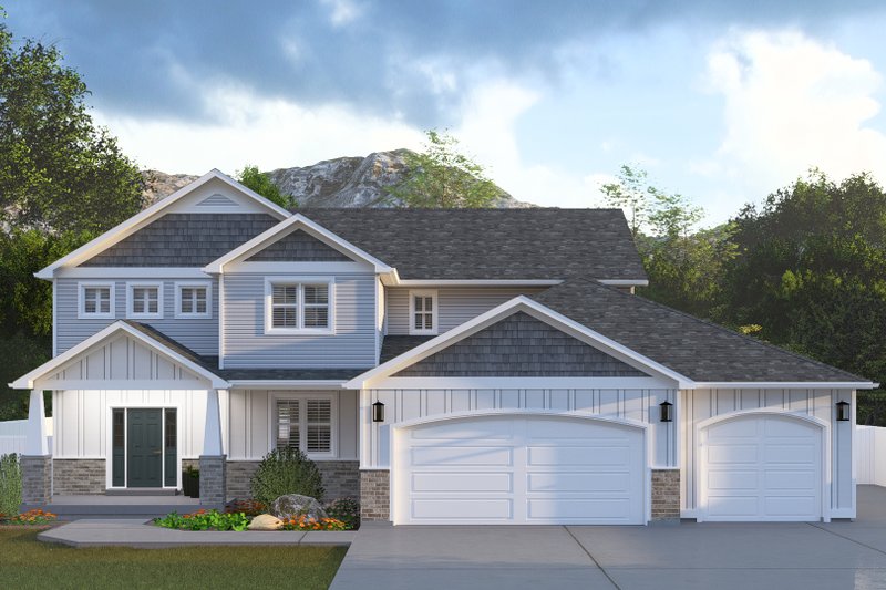 House Design - Exterior - Front Elevation 3 for Craftsman House Plan #1060-215 - 4 bed, 2.5 bath