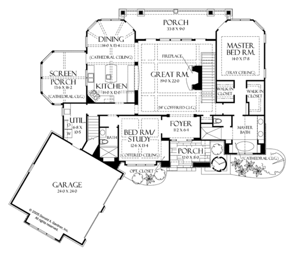 Architectural House Design - Craftsman Floor Plan - Main Floor Plan #929-937
