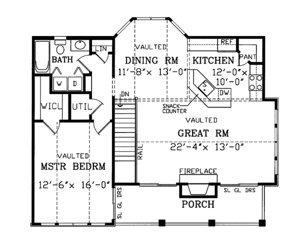 House Plan Design - Country Floor Plan - Upper Floor Plan #314-215