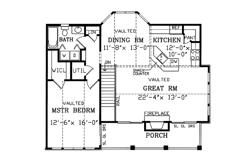 Home Plan - Floor Plan - Upper Floor for Country House Plan #314-215 - 1 bed, 1 bath
