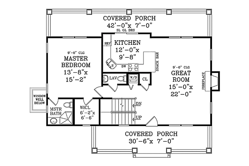 Home Plan - Floor Plan - Main Floor for Craftsman House Plan #314-283 - 3 bed, 3.5 bath