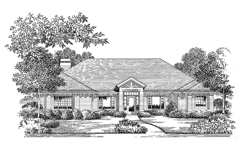 Architectural House Design - Ranch Exterior - Front Elevation Plan #999-30