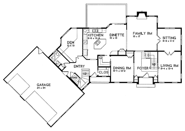 House Design - Classical Floor Plan - Main Floor Plan #328-313
