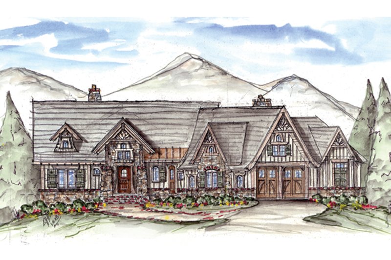 Home Plan - Exterior - Front Elevation 3 for Craftsman House Plan #54-376 - 3 bed, 3.5 bath