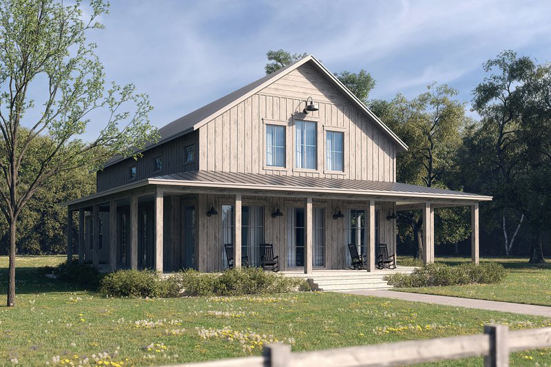 Home Plan - Exterior - Front Elevation 5 for Barndominium House Plan #430-288 - 4 bed, 3.5 bath