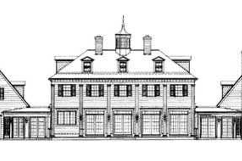 Home Plan - Colonial Exterior - Rear Elevation Plan #72-184