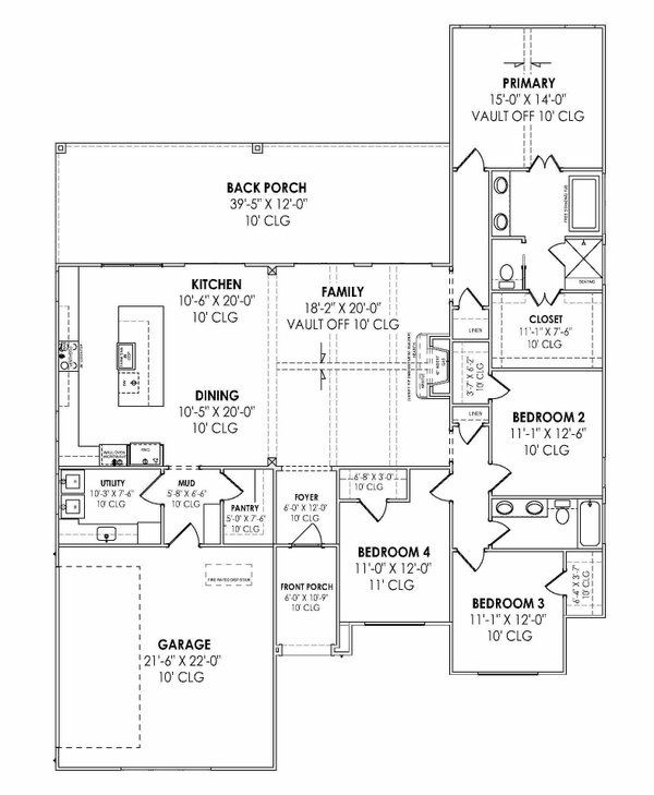 Mediterranean Floor Plan - Main Floor Plan #1096-97