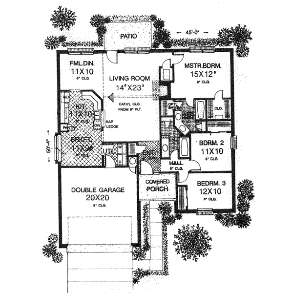 Ranch Floor Plan - Main Floor Plan #310-568