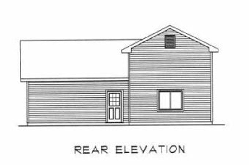 Home Plan - Exterior - Rear Elevation for Traditional House Plan #22-407, 0 bath