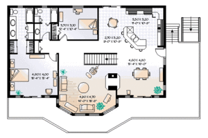 Floor Plan - Upper Floor for Contemporary House Plan #23-2022 - 4 bed, 3 bath