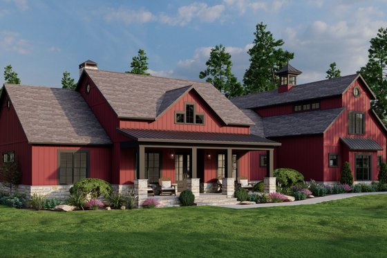 Exterior - Other Elevation 5 for Farmhouse House Plan #923-350 - 4 bed, 3.5 bath