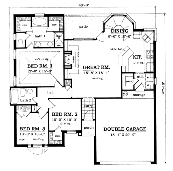 Traditional Floor Plan - Main Floor Plan #42-152