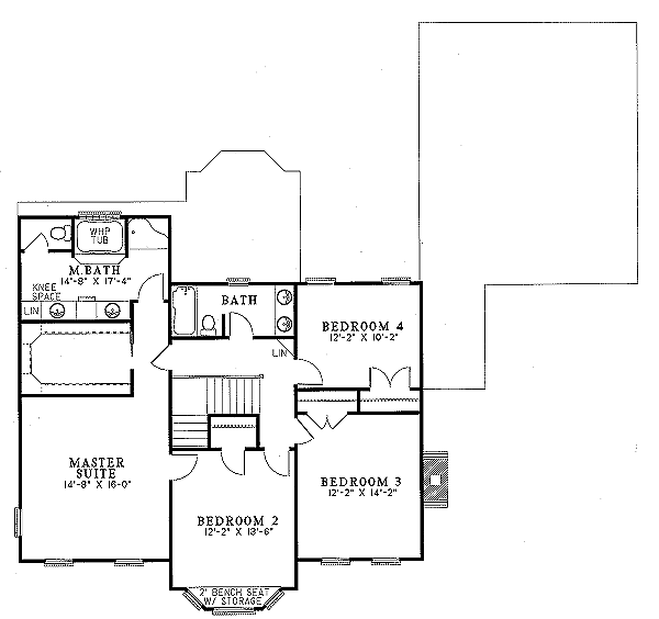 House Plan Design - Country Floor Plan - Upper Floor Plan #17-296