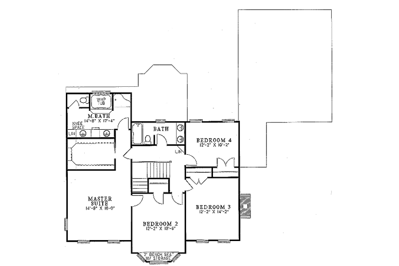 House Plan Design - Floor Plan - Upper Floor for Country House Plan #17-296 - 4 bed, 2.5 bath