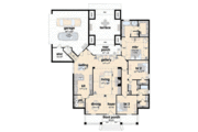 European Style House Plan - 3 Beds 2 Baths 1997 Sq/Ft Plan #36-176 